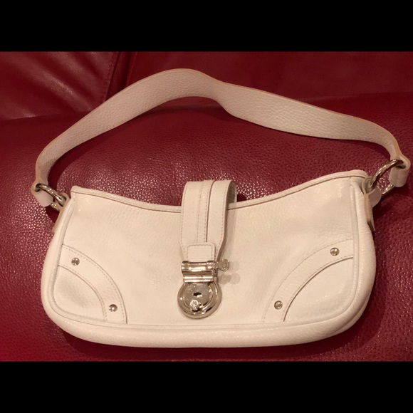 burberry white leather bag